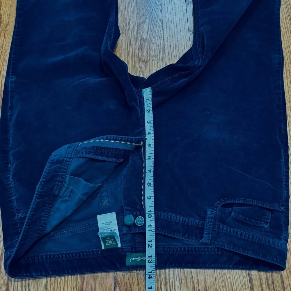 Vintage Eddie Bauer Cowgirl 16 High Rise Navy Raw Hem Flare Leg Corduroy Pants